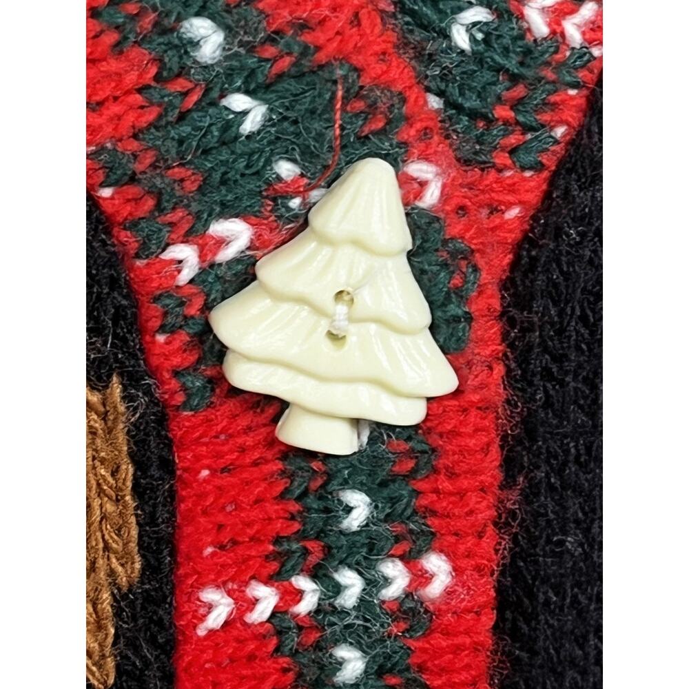 Playclothes Sweater‎ Womens Small Ugly Christmas Cardigan Gingerbread Made USA - Picture 8 of 15